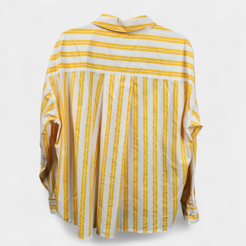 Sundry Button Down Shirt Women's Medium (2) Mango Summer Stripe - Picture 2 of 13